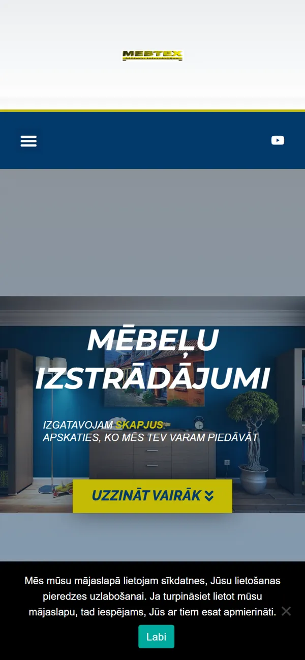 MEBTEX — the old site on a phone